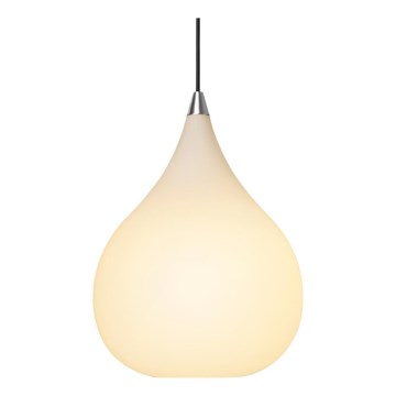 Halo Design 407931 - Lampada a sospensione su cavo DROPS 1xE27/40W/230V Ø 30 cm bianco/cromo opaco