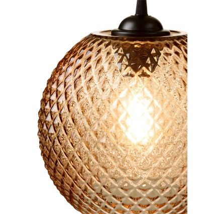 Halo Design 718368 - Lampada a sospensione con cavo NOBB 1xE27/40W/230V Ø 22 cm marrone fumé