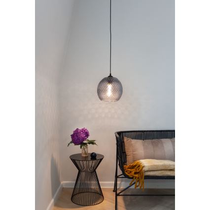 Halo Design 718443 - Lampada sospesa con cavo NOBB 1xE27/40W/230V Ø 22 cm grigio fumé