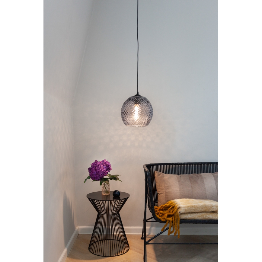 Halo Design 718443 - Lampada sospesa con cavo NOBB 1xE27/40W/230V Ø 22 cm grigio fumé