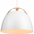 Halo Design 734870 - Lampadario sospeso su cavo OSLO 1xE27/40W/230V Ø 40 cm bianco/rovere