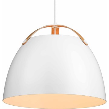 Halo Design 734870 - Lampadario sospeso su cavo OSLO 1xE27/40W/230V Ø 40 cm bianco/rovere