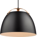 Halo Design 734887 - Lampada a sospensione con cavo OSLO 1xE27/40W/230V Ø 40 cm nero/rovere