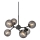 Halo Design 736553 - Lampadario a sospensione con cavo ATOM 6xG9/28W/230V Ø 45 cm nero/fumé