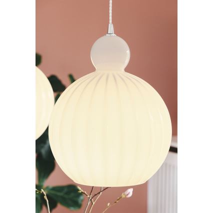 Halo Design 737321 - Lampada a sospensione con cavo BALL BALL 1xE27/40W/230V Ø 32 cm bianco