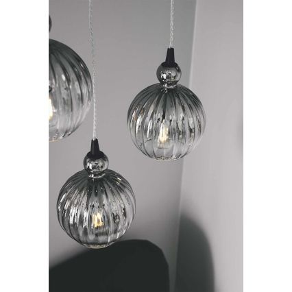 Halo Design 737338 - Lampada a sospensione su cavo BALL BALL 1xE27/40W/230V pr. 32 cm grigio fumé
