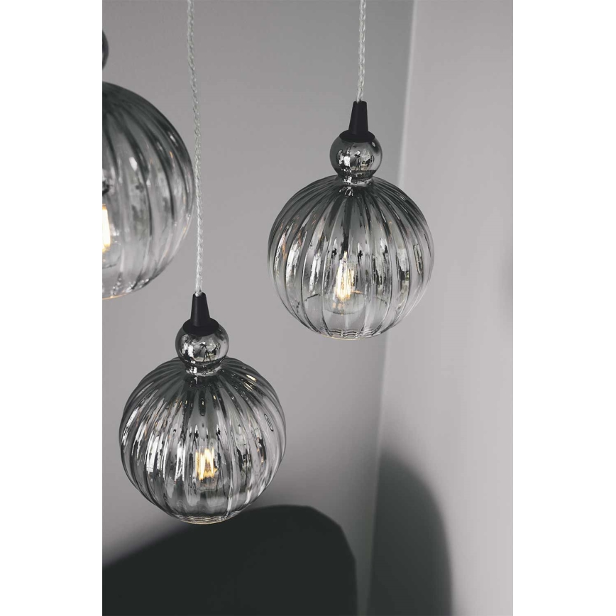 Halo Design 737338 - Lampada a sospensione su cavo BALL BALL 1xE27/40W/230V pr. 32 cm grigio fumé