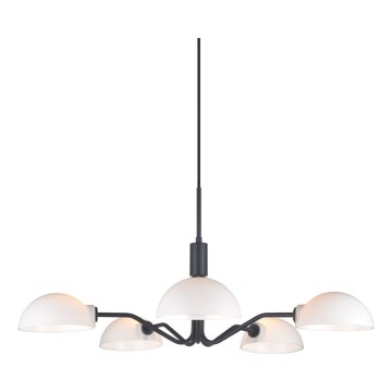 Halo Design 740369 - Lampadario sospeso su cavi KJOBENHAVN 5xG9/28W/230V Ø 50 cm nero
