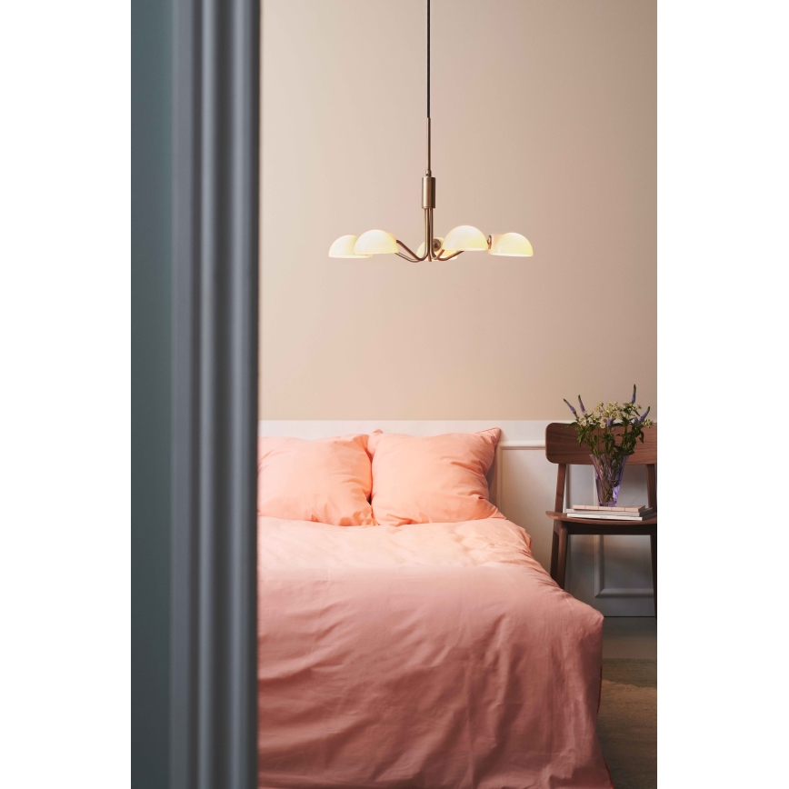 Halo Design 740376 - Lampadario a sospensione con cavo KJOBENHAVN, 5x G9/28W/230V, Ø 50 cm, ottone