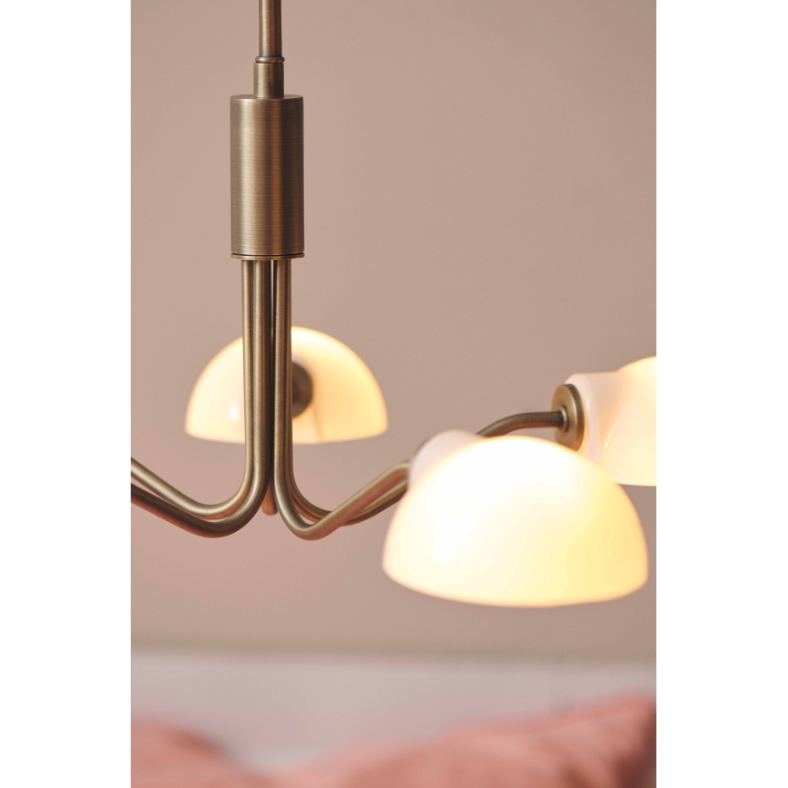 Halo Design 740376 - Lampadario a sospensione con cavo KJOBENHAVN, 5x G9/28W/230V, Ø 50 cm, ottone