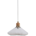 Halo Design 744053 - Lampadario a sospensione su cavo PARIS 1xG9/28W/230V Ø 24 cm bianco/ottone/rovere