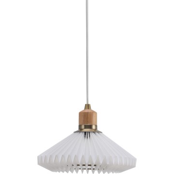 Halo Design 744053 - Lampadario a sospensione su cavo PARIS 1xG9/28W/230V Ø 24 cm bianco/ottone/rovere