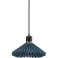 Halo Design 744060 - Sospensione su cavo PARIS 1xG9/28W/230V Ø 24 cm blu/ottone/rovere