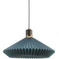 Halo Design 744275 - Lampadario a sospensione PARIS con cavo 1xE27/60W/230V Ø 56 cm blu/ottone/rovere