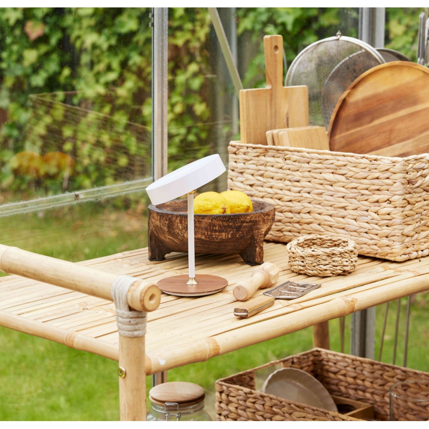 Halo Design 745760 - Lampada da tavolo ricaricabile dimmerabile a LED ON THE MOVE LED/2,5W/4000 mAh bianco/legno