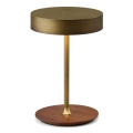 Halo Design 745784 - Lampada da tavolo ricaricabile dimmerabile LED ON THE MOVE LED/2,5W/4000 mAh ottone/legno