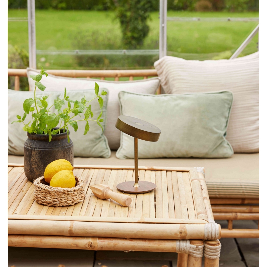 Halo Design 745784 - Lampada da tavolo ricaricabile dimmerabile LED ON THE MOVE LED/2,5W/4000 mAh ottone/legno