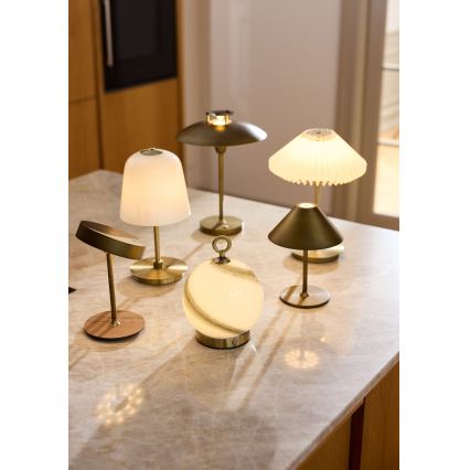 Halo Design 745784 - Lampada da tavolo ricaricabile dimmerabile LED ON THE MOVE LED/2,5W/4000 mAh ottone/legno