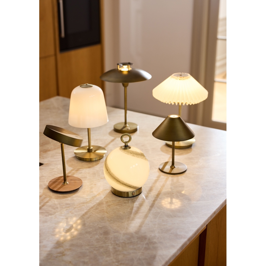 Halo Design 745784 - Lampada da tavolo ricaricabile dimmerabile LED ON THE MOVE LED/2,5W/4000 mAh ottone/legno