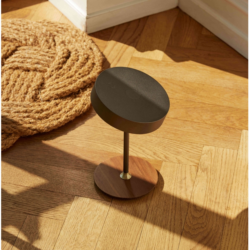 Halo Design 745791 - Lampada da tavolo ricaricabile dimmerabile a LED ON THE MOVE LED/2,5W/4000 mAh grigio/legno