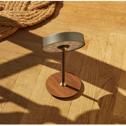 Halo Design 745791 - Lampada da tavolo ricaricabile dimmerabile a LED ON THE MOVE LED/2,5W/4000 mAh grigio/legno