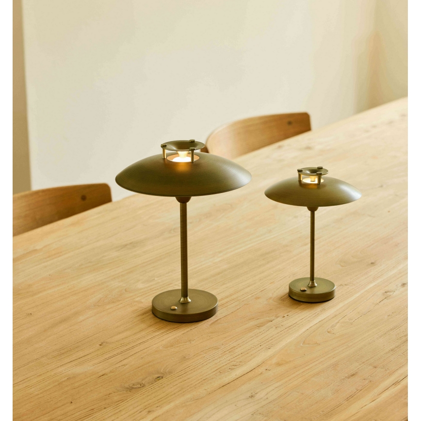 Halo Design 746149 - Lampada da tavolo ricaricabile e dimmerabile per esterno MINI STEPP LED/1,8W/1600 mAh IP44 ottone