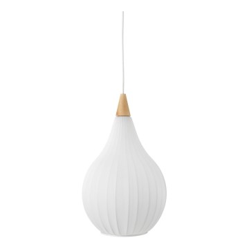 Halo Design 746262 - Lampada a sospensione con cavo DROPS 1xE27/40W/230V Ø 30 cm bianco/rovere