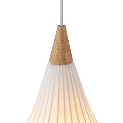 Halo Design 746262 - Lampada a sospensione con cavo DROPS 1xE27/40W/230V Ø 30 cm bianco/rovere