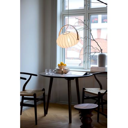 Halo Design 746347 - Lampada a sospensione con cavo DC 1xE27/40W/230V Ø 40 cm bianco/rovere