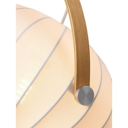 Halo Design 746347 - Lampada a sospensione con cavo DC 1xE27/40W/230V Ø 40 cm bianco/rovere