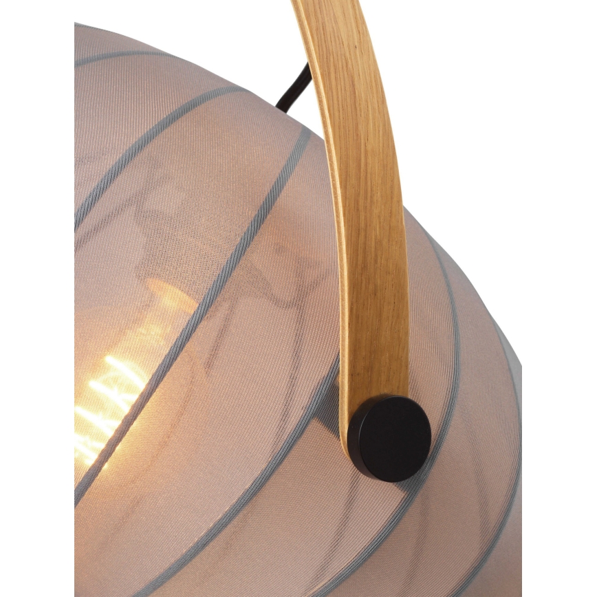 Halo Design 746354 - Lampada a sospensione su cavo DC 1xE27/40W/230V Ø 40 cm grigio/rovere