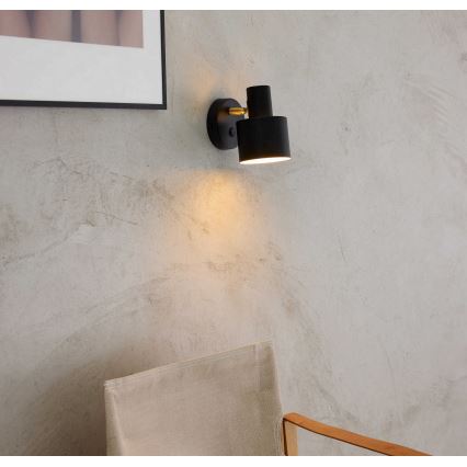 Halo Design 746880 - Faretto da parete VOGUE 1xE27/40W/230V nero/ottone