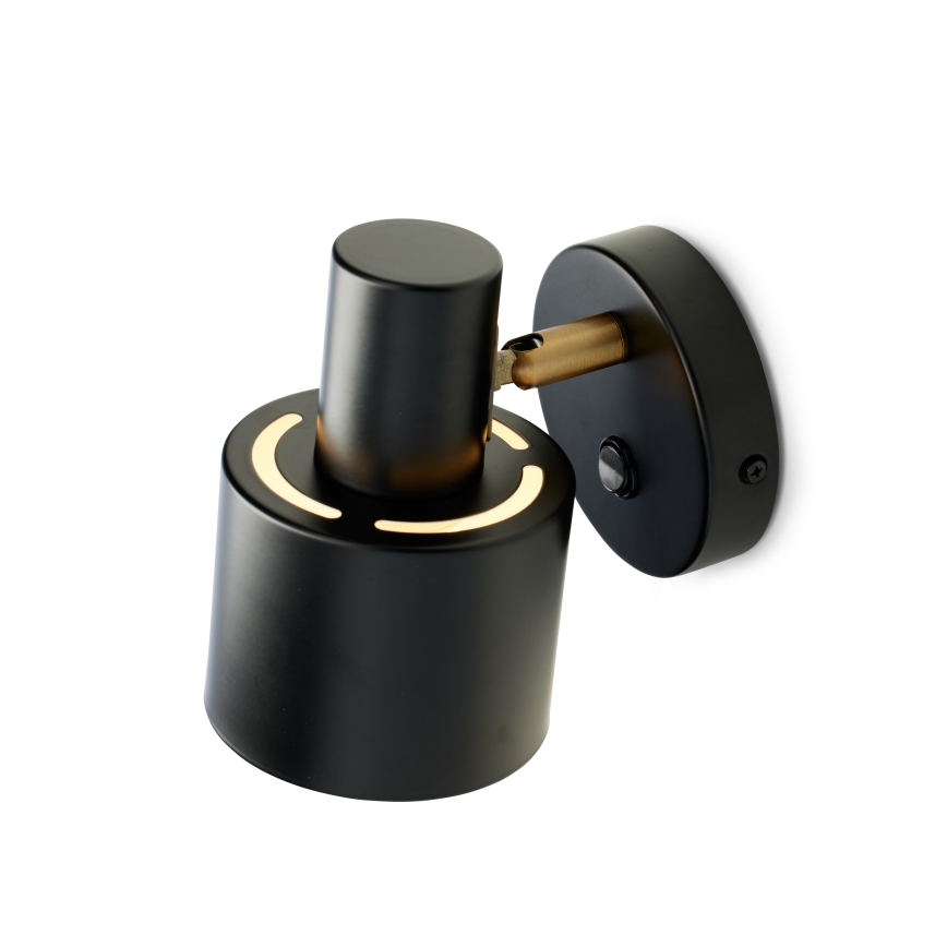 Halo Design 746880 - Faretto da parete VOGUE 1xE27/40W/230V nero/ottone