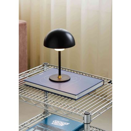 Halo Design 747573 - Lampada da tavolo ricaricabile dimmerabile LED MOON LIGHT LED/2,7W/2600 mAh nera