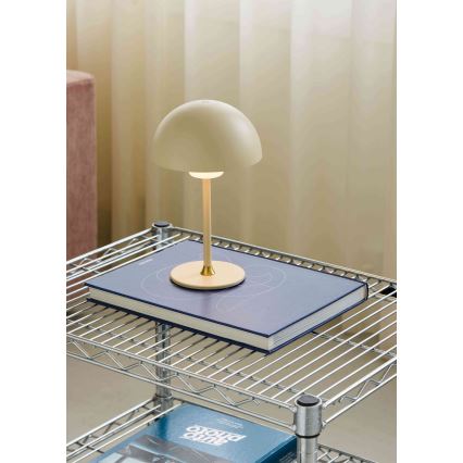 Halo Design 747597 - Lampada da tavolo ricaricabile dimmerabile a LED MOON LIGHT, 2,7W/2600 mAh, colore crema