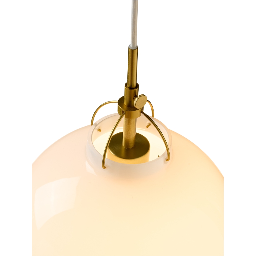 Halo Design 747993 - Lampada a sospensione con cavo TOSCANA 1xE27/40W/230V Ø 27 cm crema/ottone