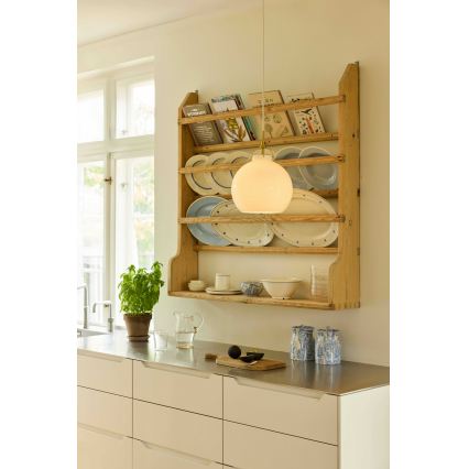 Halo Design 748068 - Lampadario a sospensione con cavo TOSCANA 1xE27/40W/230V Ø 36 cm crema/ottone