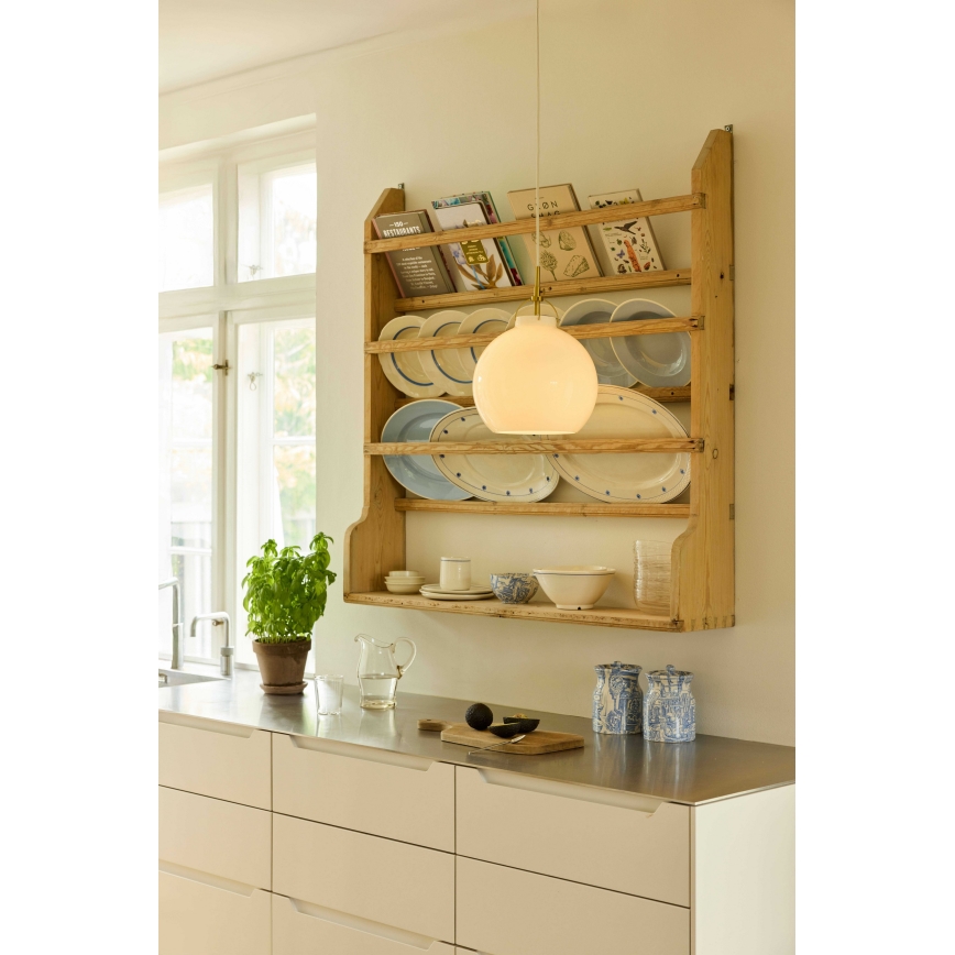 Halo Design 748068 - Lampadario a sospensione con cavo TOSCANA 1xE27/40W/230V Ø 36 cm crema/ottone