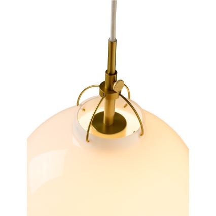 Halo Design 748068 - Lampadario a sospensione con cavo TOSCANA 1xE27/40W/230V Ø 36 cm crema/ottone