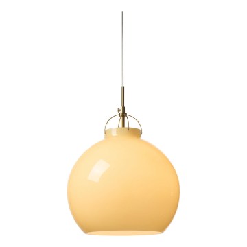 Halo Design 748075 - Lampadario a sospensione con cavo TOSCANA 1xE27/40W/230V Ø 36 cm beige/ottone