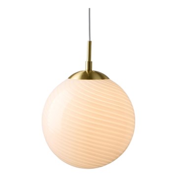 Halo Design 748341 - Lampada a sospensione su cavo CANDY 1xE27/25W/230V Ø 20 cm crema/ottone