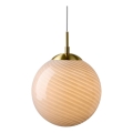 Halo Design 748358 - Lampada a sospensione con cavo CANDY 1xE27/25W/230V Ø 20 cm grigio/ottone