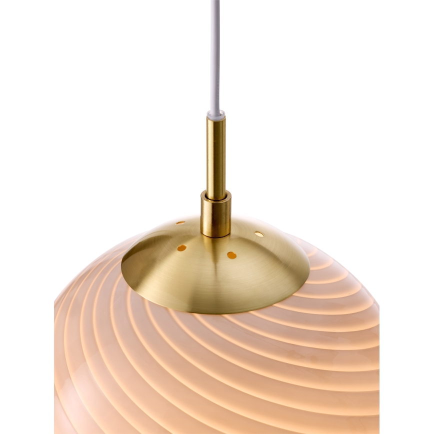 Halo Design 748358 - Lampada a sospensione con cavo CANDY 1xE27/25W/230V Ø 20 cm grigio/ottone