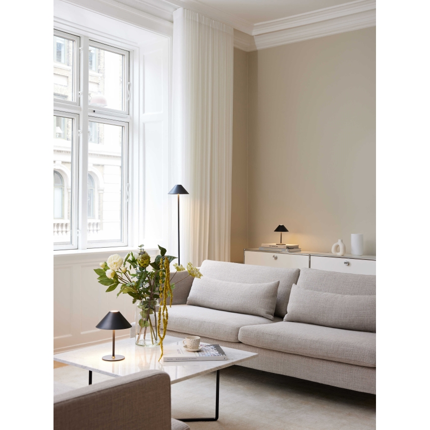 Halo Design 800803 - Lampada da tavolo ricaricabile dimmerabile HYGGE per esterni LED/3W/4000 mAh IP54 nera