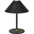 Halo Design 800803 - Lampada da tavolo ricaricabile dimmerabile HYGGE per esterni LED/3W/4000 mAh IP54 nera