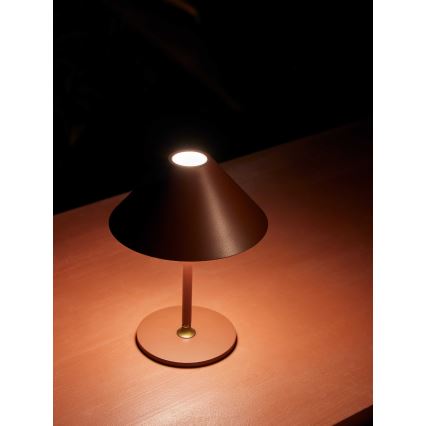 Halo Design 800834 - Lampada da tavolo ricaricabile dimmerabile per esterni HYGGE LED/3W/4000 mAh IP54 bordeaux