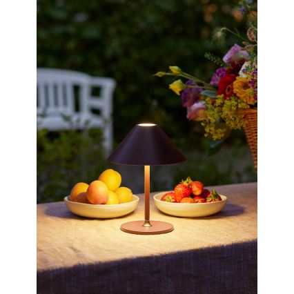 Halo Design 800834 - Lampada da tavolo ricaricabile dimmerabile per esterni HYGGE LED/3W/4000 mAh IP54 bordeaux