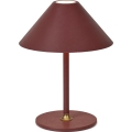 Halo Design 800834 - Lampada da tavolo ricaricabile dimmerabile per esterni HYGGE LED/3W/4000 mAh IP54 bordeaux