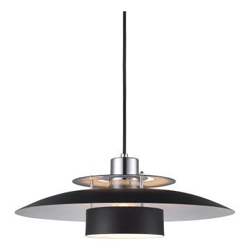 Halo Design 990259 - Lampada a sospensione SORUP con cavo 1xE27/40W/230V Ø 40 cm nero/cromo lucido