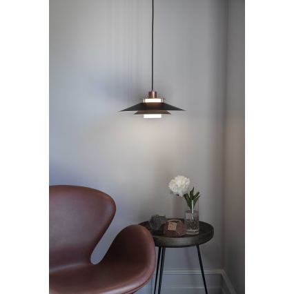 Halo Design 990785 - Lampadario sospeso con cavo RIVOLI 1xE27/40W/230V Ø 40 cm nero/rame